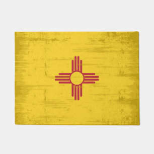 Paillasson Drapeau de grunge du Nouveau Mexique. Drapeau du