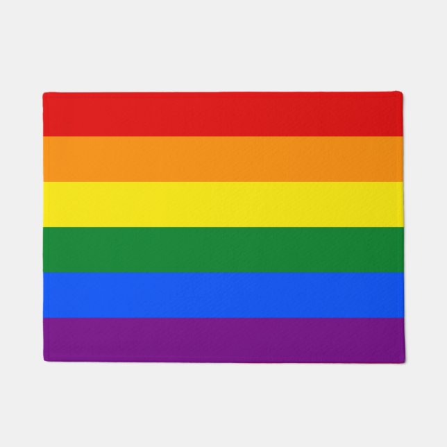 Paillasson Drapeau de la fierté LGBT (Devant)