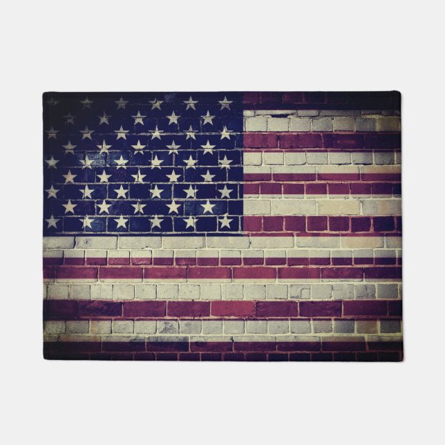 Paillasson drapeau de l'Amérique vintage (Devant)