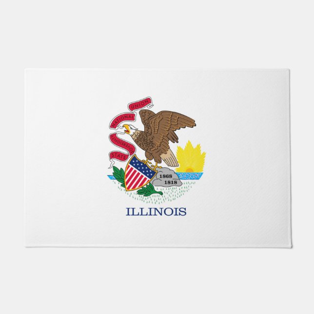 Paillasson Drapeau de l'Illinois (Devant)