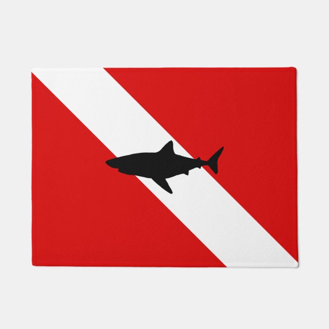 Paillasson Drapeau de plongée : Requin (Devant)