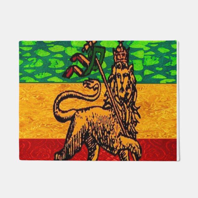 Paillasson Drapeau de Rasta Lion de Judah (Devant)