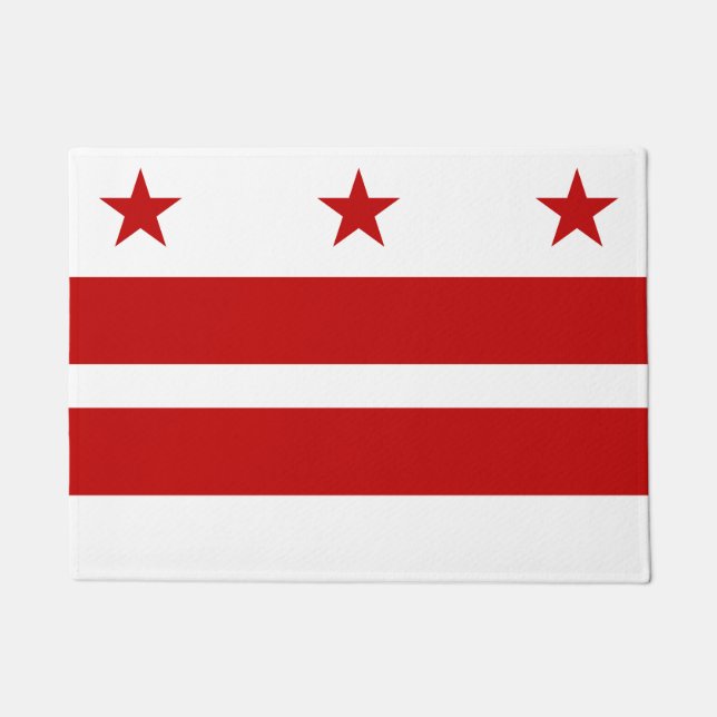 Paillasson Drapeau de Washington D.C., drapeau de l'État amér (Devant)