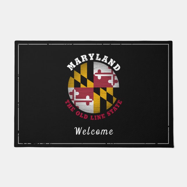 PAILLASSON DRAPEAU D'ÉTAT DE LA VIEILLE LIGNE DE MARYLAND (Devant)