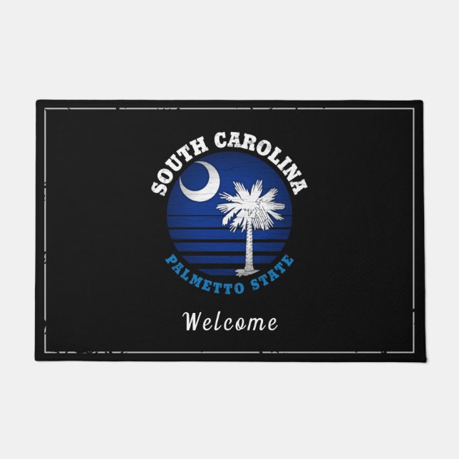 PAILLASSON DRAPEAU D'ÉTAT DE PALMETTO DE CAROLINE SUD (Devant)