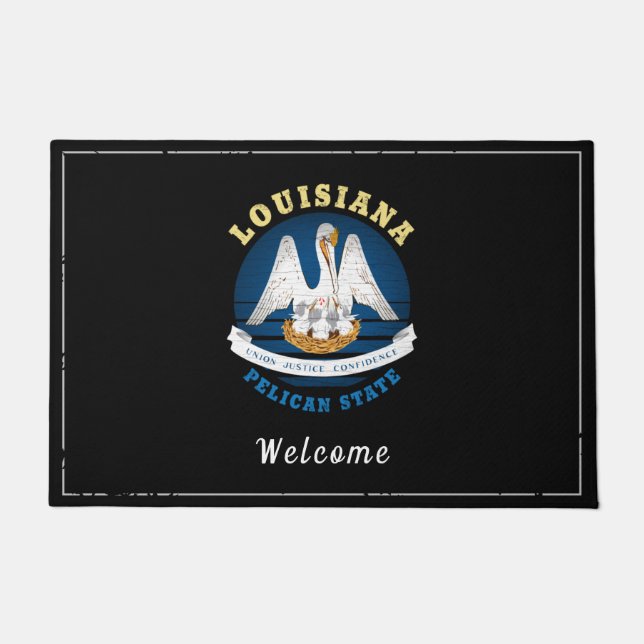 PAILLASSON DRAPEAU D'ÉTAT LOUISIANA PELICAN (Devant)
