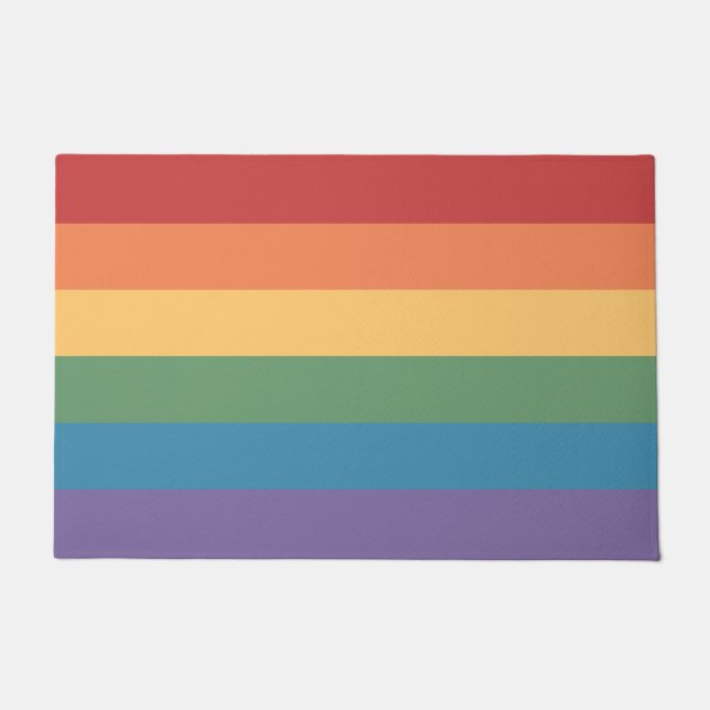 Paillasson Drapeau Gay pride LGBT Arc-en-ciel (Devant)