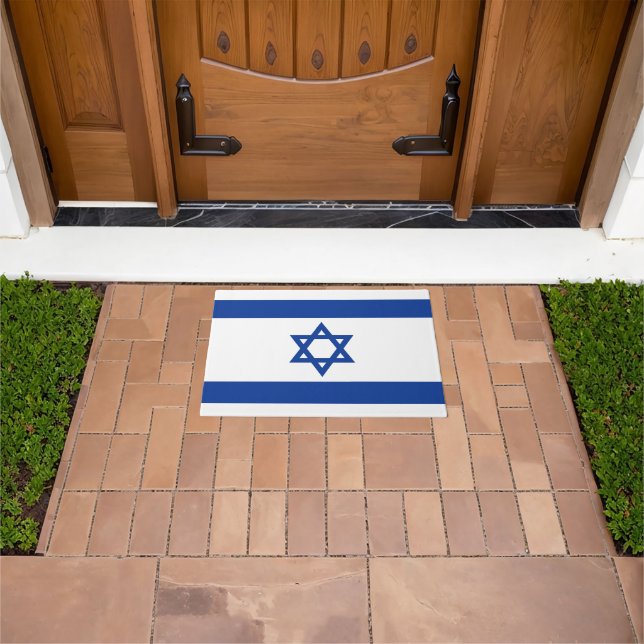 Paillasson Drapeau Israël porte pour la maison ou le travail (De plein air)