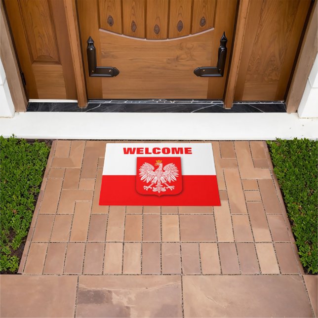 Paillasson Drapeau Pologne Patriotique Polska Voyage Aigle Wi (De plein air)