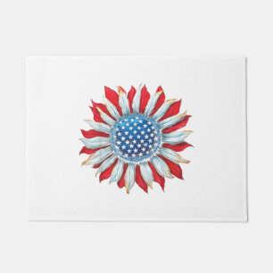 Paillasson Drapeau Tournesol Américain 4 juillet Femmes Homme