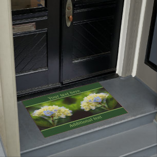 Paillasson Dreamy Blue Hydrangea Flower Personnalisé