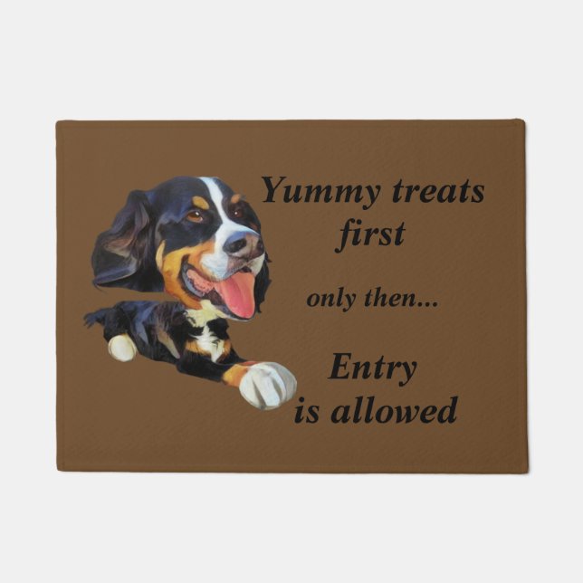Paillasson Drôle Cartoon Bernese Mountain Dog Doormat (Devant)