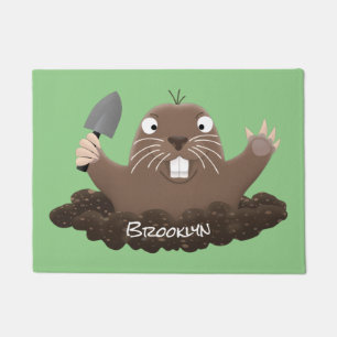 Paillasson Drôle gopher de poche creusant dessin dessin de de