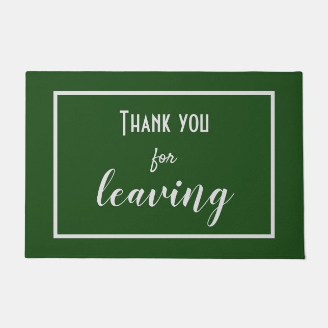 Paillasson Drôle "Merci de départ" Introvert Antisocial (Devant)