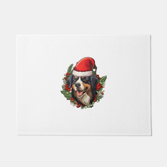 Paillasson Drôle Noël Bernese Mountain Dog (Devant)