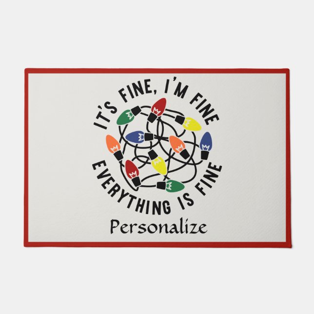 Paillasson Drôle Noël Léger Citation Humour de vacances (Devant)