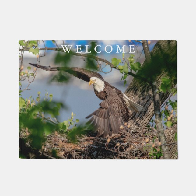 Paillasson Eagle chauve partant du nid (Devant)