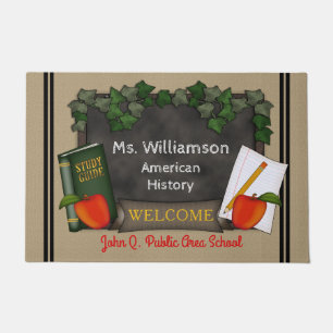 Paillasson École bienvenue de la classe d'Apple de salle d
