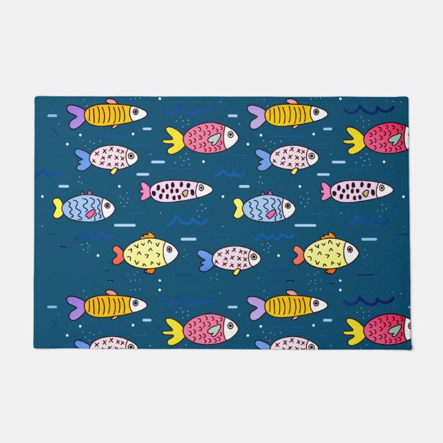 Paillasson École colorée de poissons (Devant)