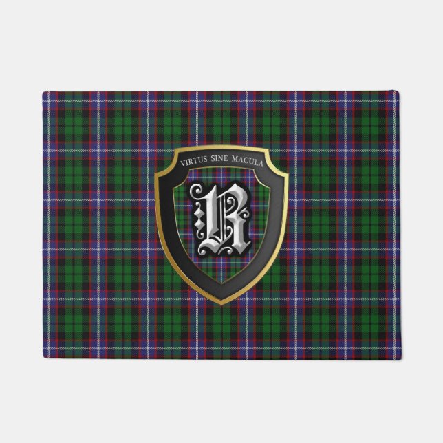 Paillasson écossais de bouclier de tartan de (Devant)