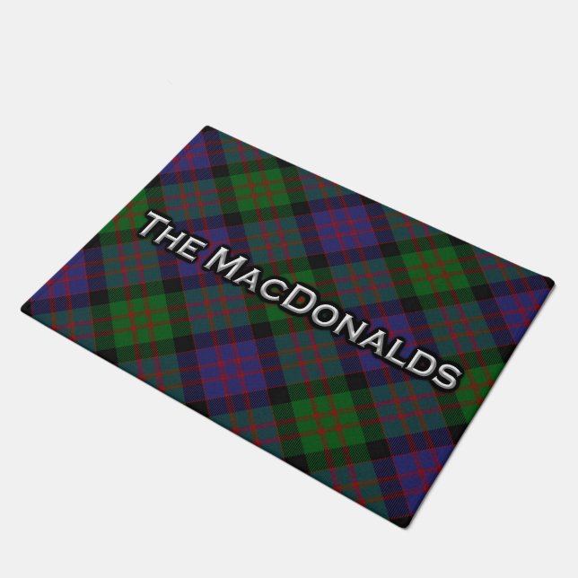 Paillasson écossais de tartan de MacDonald de clan (Incliné)