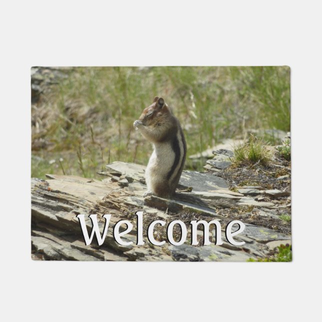 Paillasson Écureuil de fond à manteau doré au glacier I (Devant)