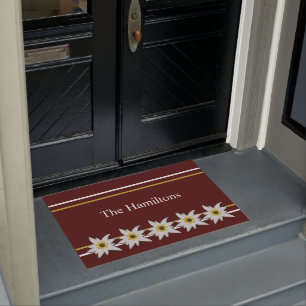 Paillasson Edelweiss Blanc Sur Matelas Rouge