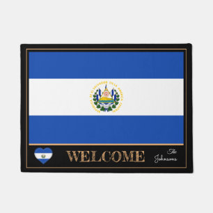 Paillasson El Salvador & Salvador Drapeau mats / sports Bienv