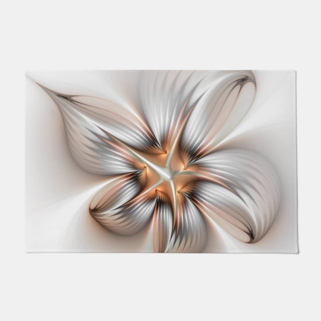 Paillasson Élégance florale Art Abstrait fractal moderne (Devant)