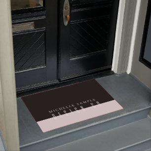 Paillasson Elégant Blush Et Noir Moderne Professionnel Luxe