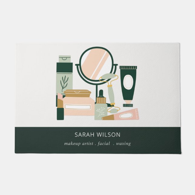 Paillasson Elégant Blush Green Maquillage Artiste Cosmologist (Devant)