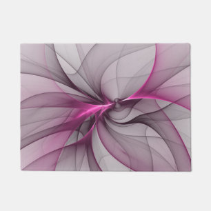 Paillasson Élégant Chaos Moderne Art Fractal Abstrait Rose