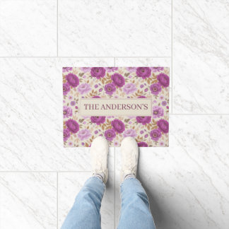 Paillasson Elegant Cottagecore Purple Floral