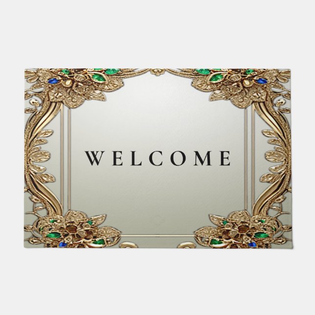 Paillasson Elegant Gold Ornate Doormat (Devant)