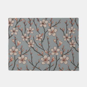 Paillasson Élégant Motif Fleur rose Douce Fleur Fleur de Ceri