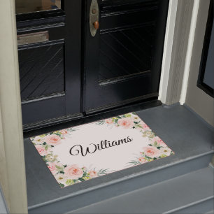 Paillasson élégant porte-monnaie floral