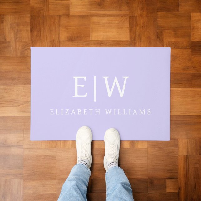 Paillasson Élégant professionnel simple Monogramme minimalist (Créateur téléchargé)