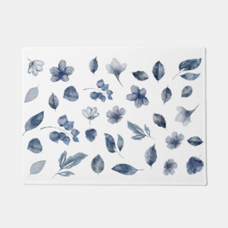 Paillasson Éléments d'aquarelle peints à la main dans les cou