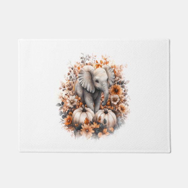 Paillasson Elephant Citrouille du pays de chemise (Devant)