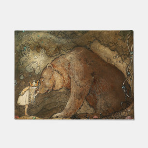 Paillasson « Elle embrassa l'ours » de John Bauer