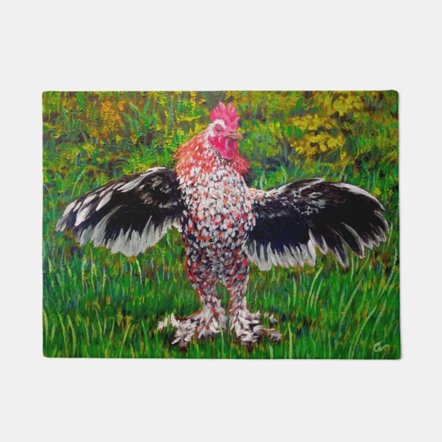 Paillasson Elvis le mat de porte de poulet (Devant)