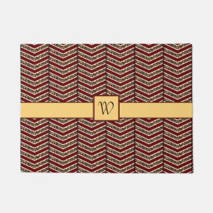 Paillasson Empreinte de léopard Chevron Doormat