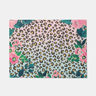 Paillasson Empreinte de léopard de Parties scintillant floral