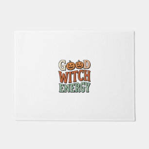 Paillasson Énergie de bonne sorcière Design vectoriel Hallowe