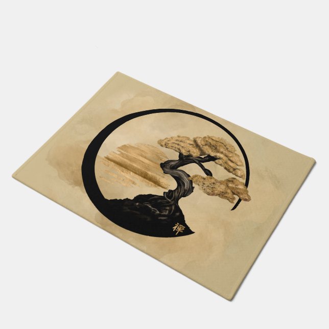 Paillasson Enso Zen Circle Bonsai - Golden Sunrise (Incliné)