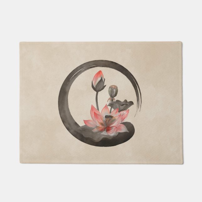 Paillasson Enso Zen Circle et Lotus (Devant)