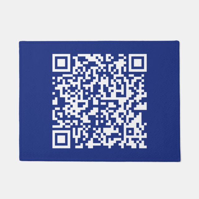 Paillasson Entrer l'URL Généré instantanément Code QR | bleu  (Devant)