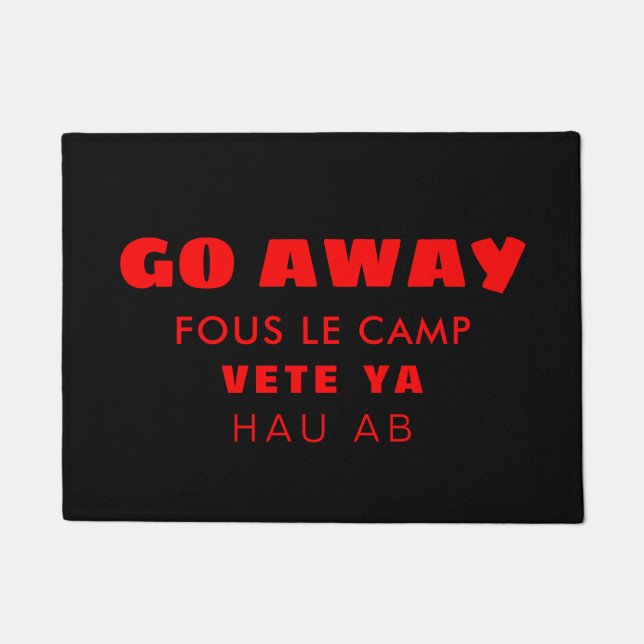 Paillasson Entrez loin dans quatre langues antisociales (Devant)