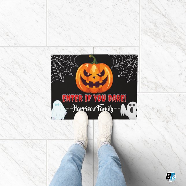 Paillasson Entrez Si Vous Osez Personnaliser Halloween Famill (Créateur téléchargé)