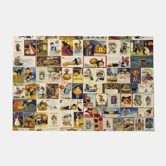 Paillasson Ephémère d'Halloween vintage (Devant)